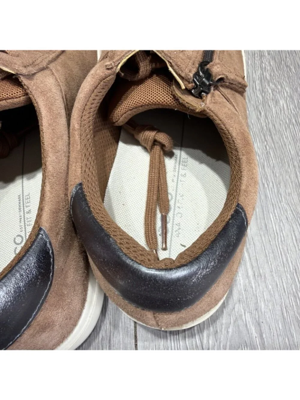 Ecco Classic Zip Women’s Brown Suede Sneakers Size 42 11-11.5